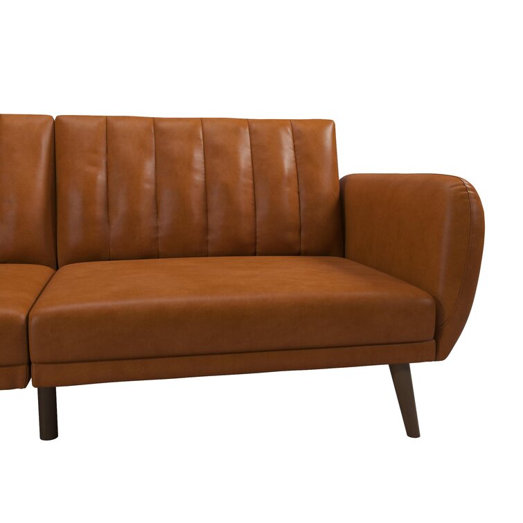 Brittany 81.5'' Vegan Leather Convertible Sofa