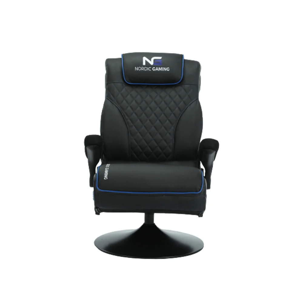 Nordic Gaming Cinema Chair Blau Schwarz Gamer Stuhl – PU-Leder – integriertes Musiksystem