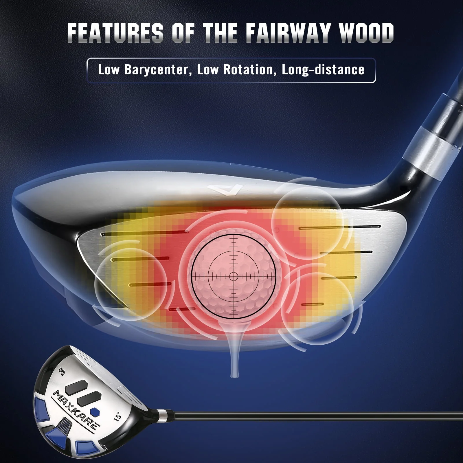 MaxKare Complete Golf Clubs Set Golf Men's Regular 13-Piece Complete Set Includes Driver, Fairway Wood, Hybrids, 6-9 Irons, PW, Putter, Stand Bag, 3 Head Covers - Right Hand