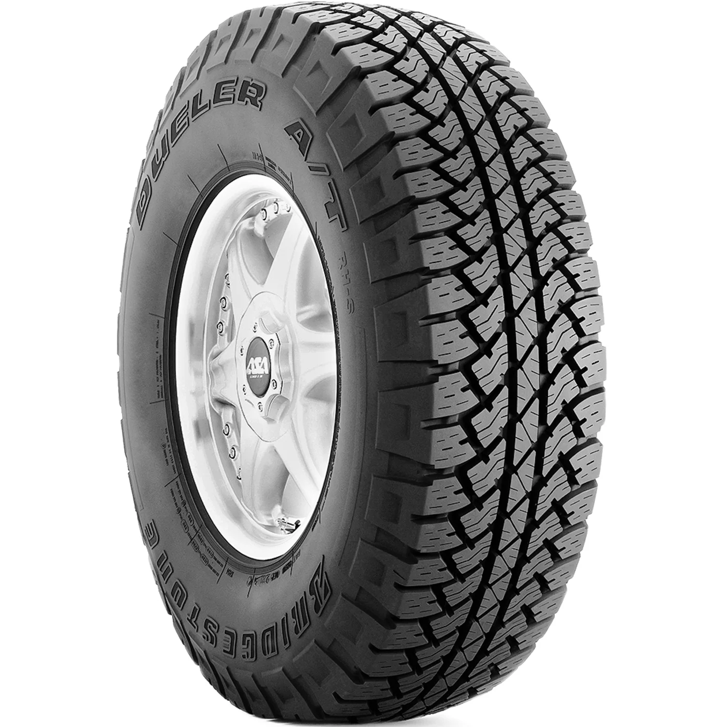 Set of 4 (FOUR) Bridgestone Dueler A/T RH-S 265/70R17 115S AT All Terrain Tires Fits: 2014-18 Chevrolet Silverado 1500 WT, 2010-21 GMC Sierra 1500 SLE