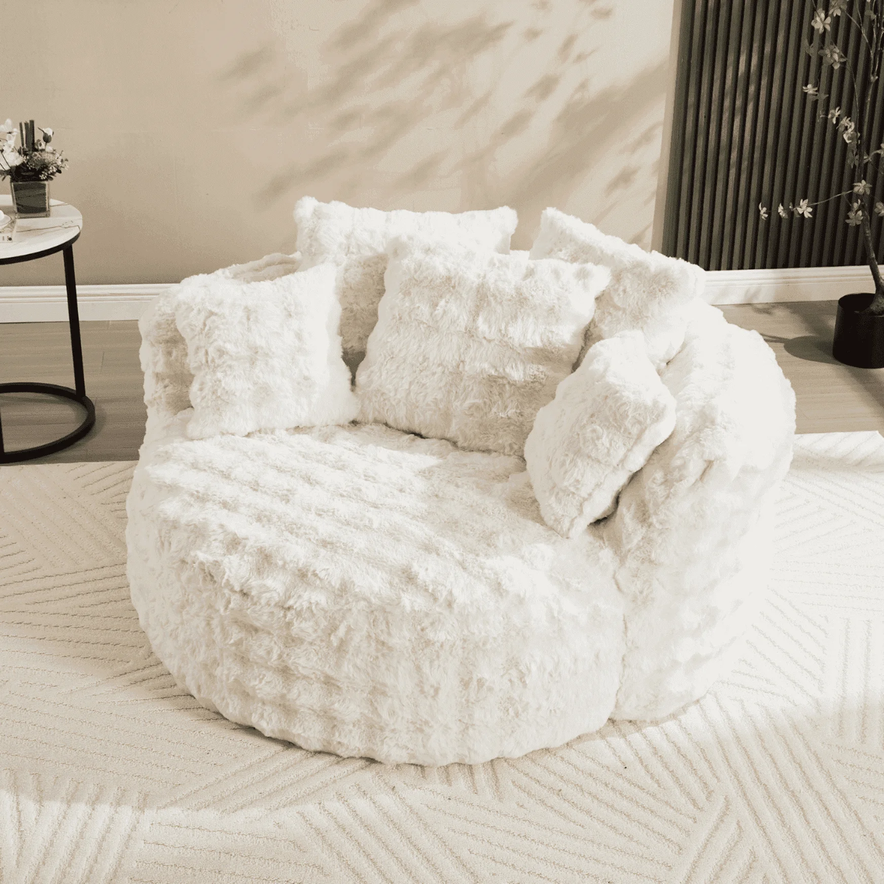 Wiilayok 58'' Oversized Chaise Lounge Chair Indoor,Thickened Backrest Sleeper Sofa Couch with Soft Pillows for Living Room, Gray