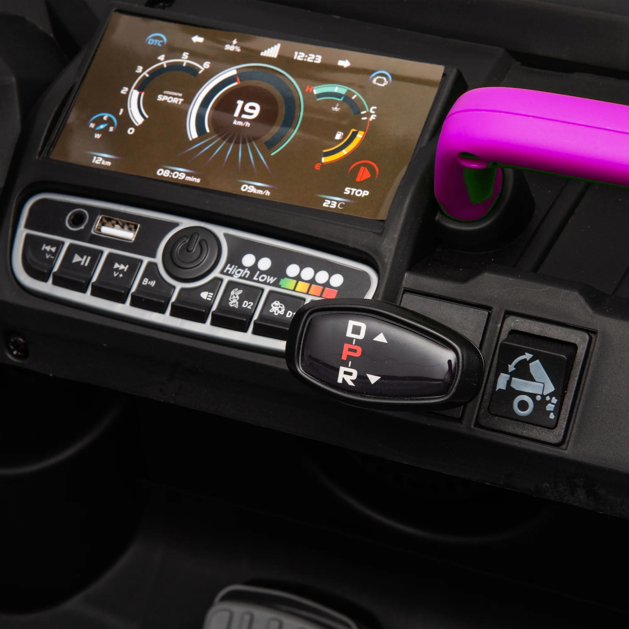 Xuanlur 24V 2 Seater Kids Ride on Car Truck, Ride on UTV W/ 2x200W Motor, 24 Volt Ride on Toys W/ Dump Bed/Shovel, Electric Car for Kids W/ Durable Tires, LED Light, Music, Remote Control, Black