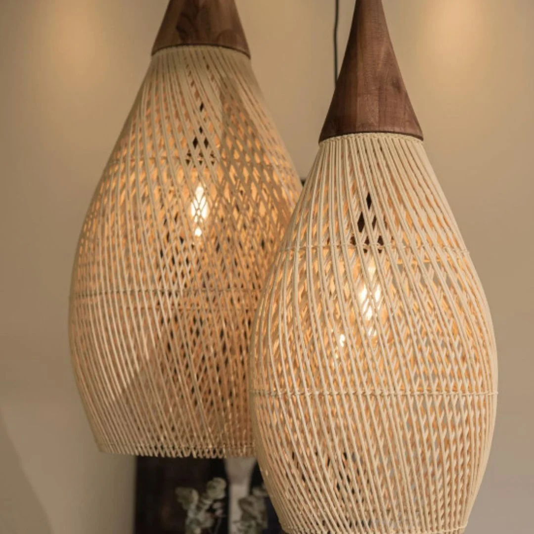 Arturesthome Japanese Style Wabi-sabi Style Rattan Pendant lampshade