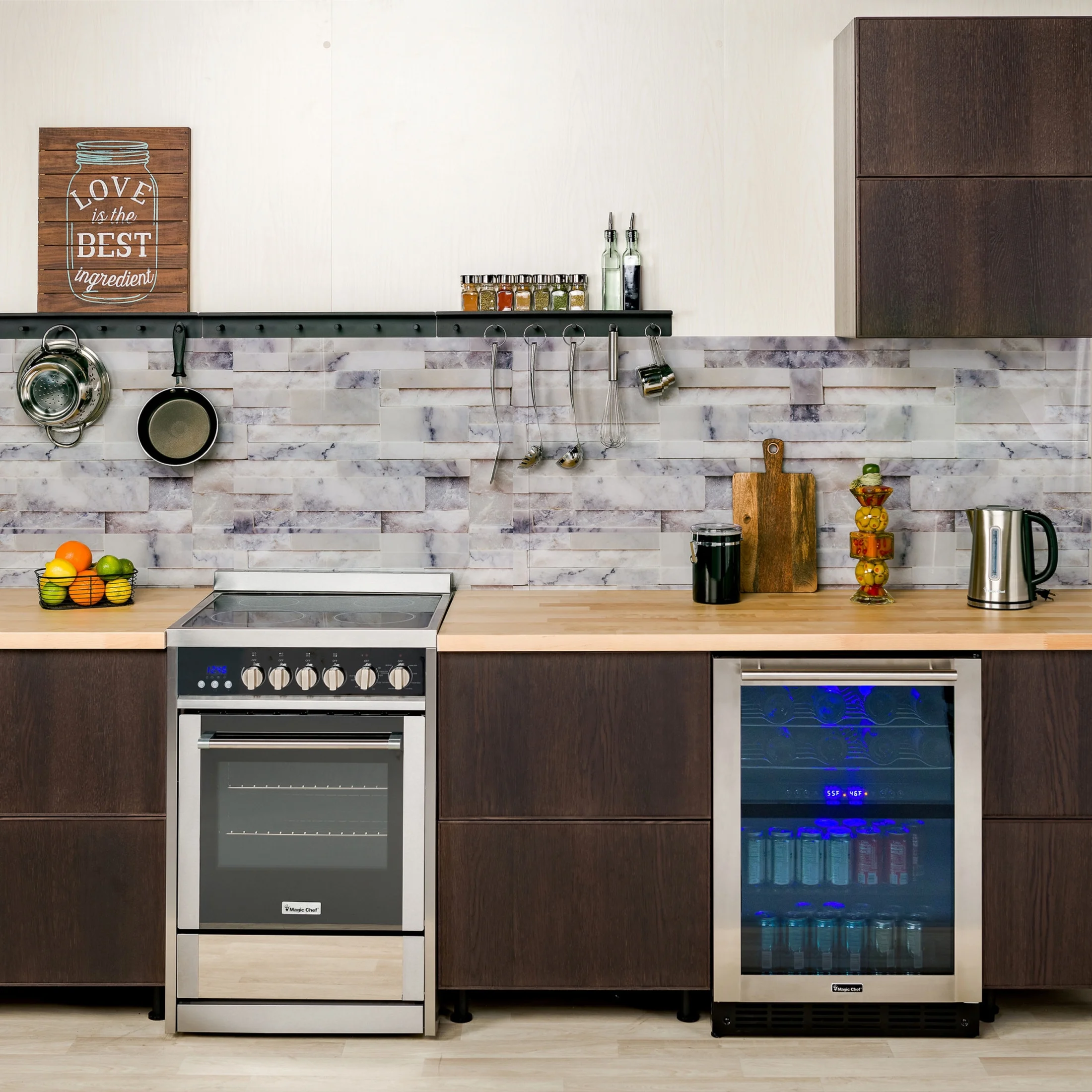 Magic Chef 2.2 cu. ft. Electric Range with Convection in Stainless Steel in Stainless Steel