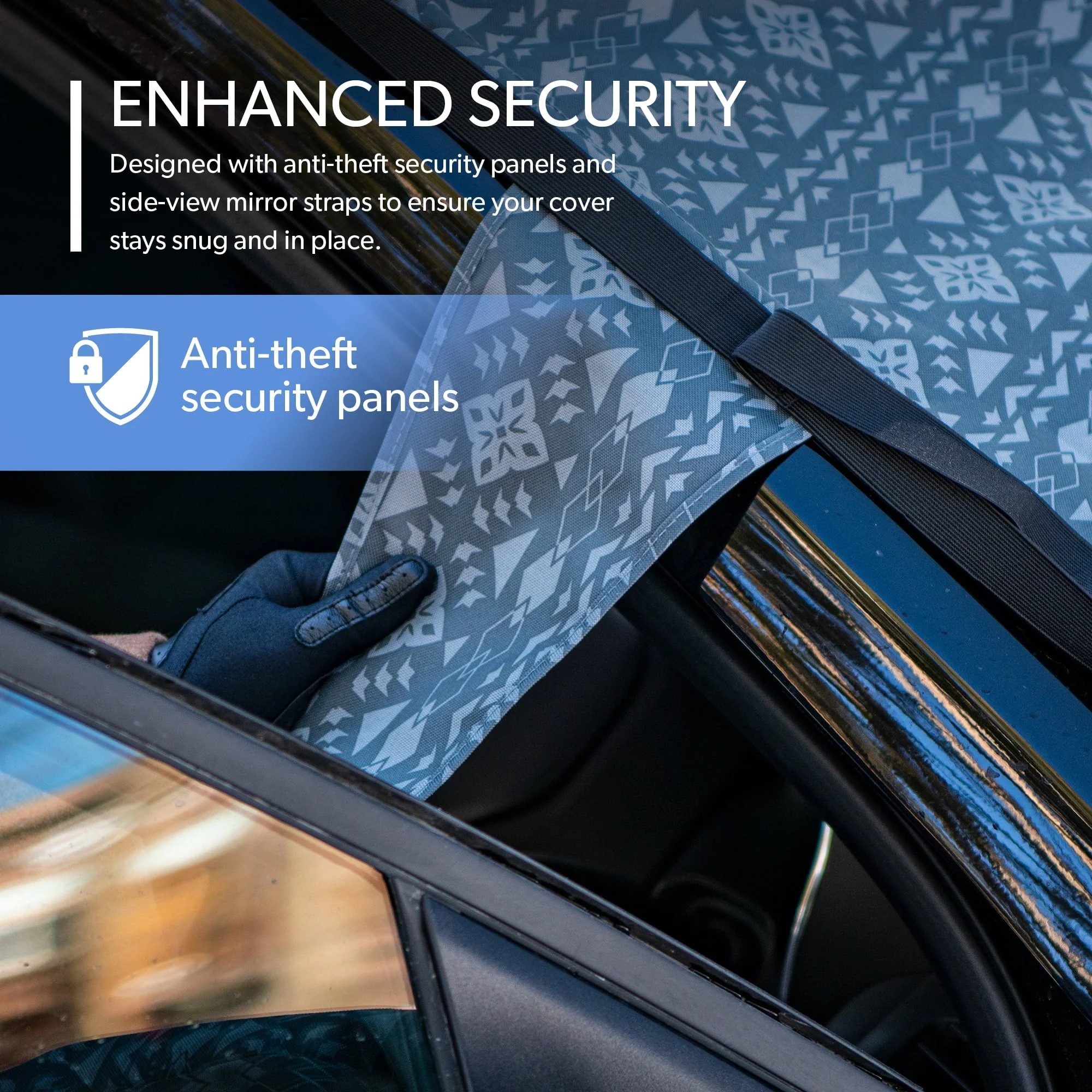 FrostGuard Deluxe Full-Coverage Car Windshield Cover for Ice/Snow, Sweater, 41