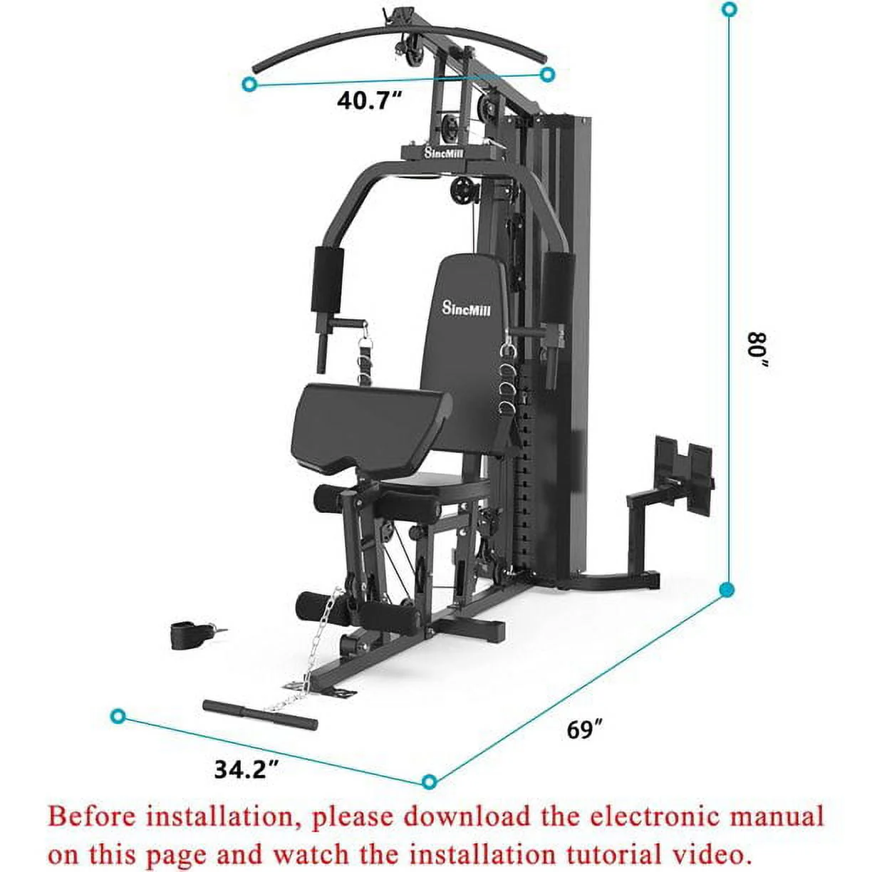Home Gym Multifunctional Full Body Home Gym Equipment WLSCM-1148L