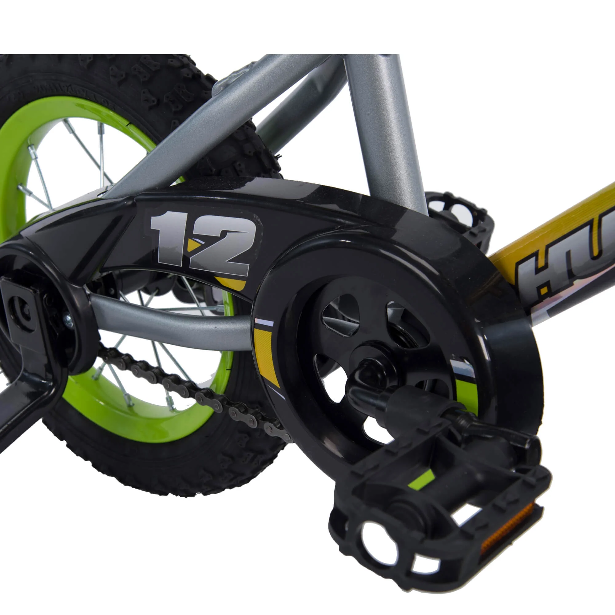 12 in. Rock It Boy Kids Bike, Grey Matte and Lime