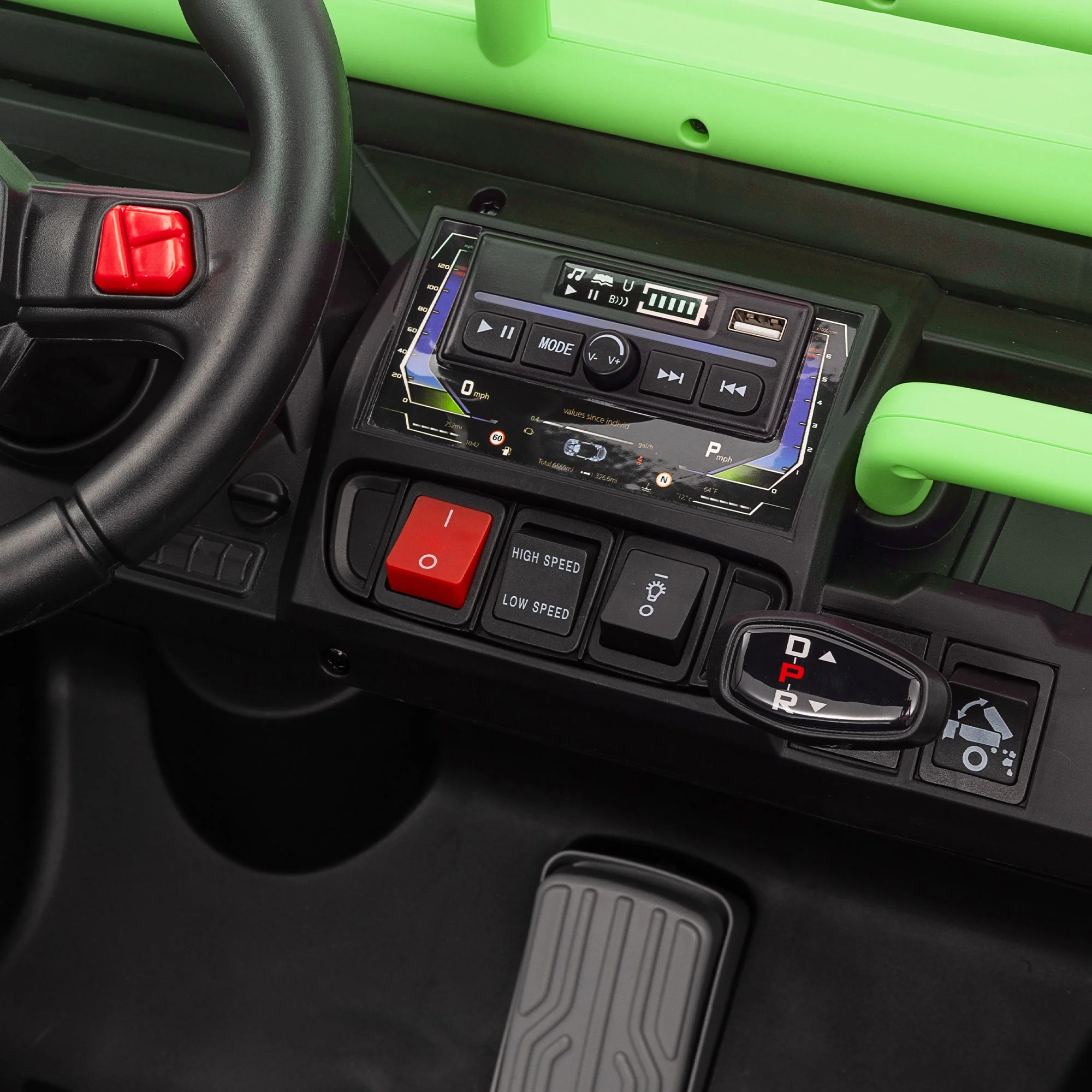 Xuanlur 24V 2 Seater Kids Ride on Car Truck, Ride on UTV W/ 2x200W Motor, 24 Volt Ride on Toys W/ Dump Bed/Shovel, Electric Car for Kids W/ Durable Tires, LED Light, Music, Remote Control, Black