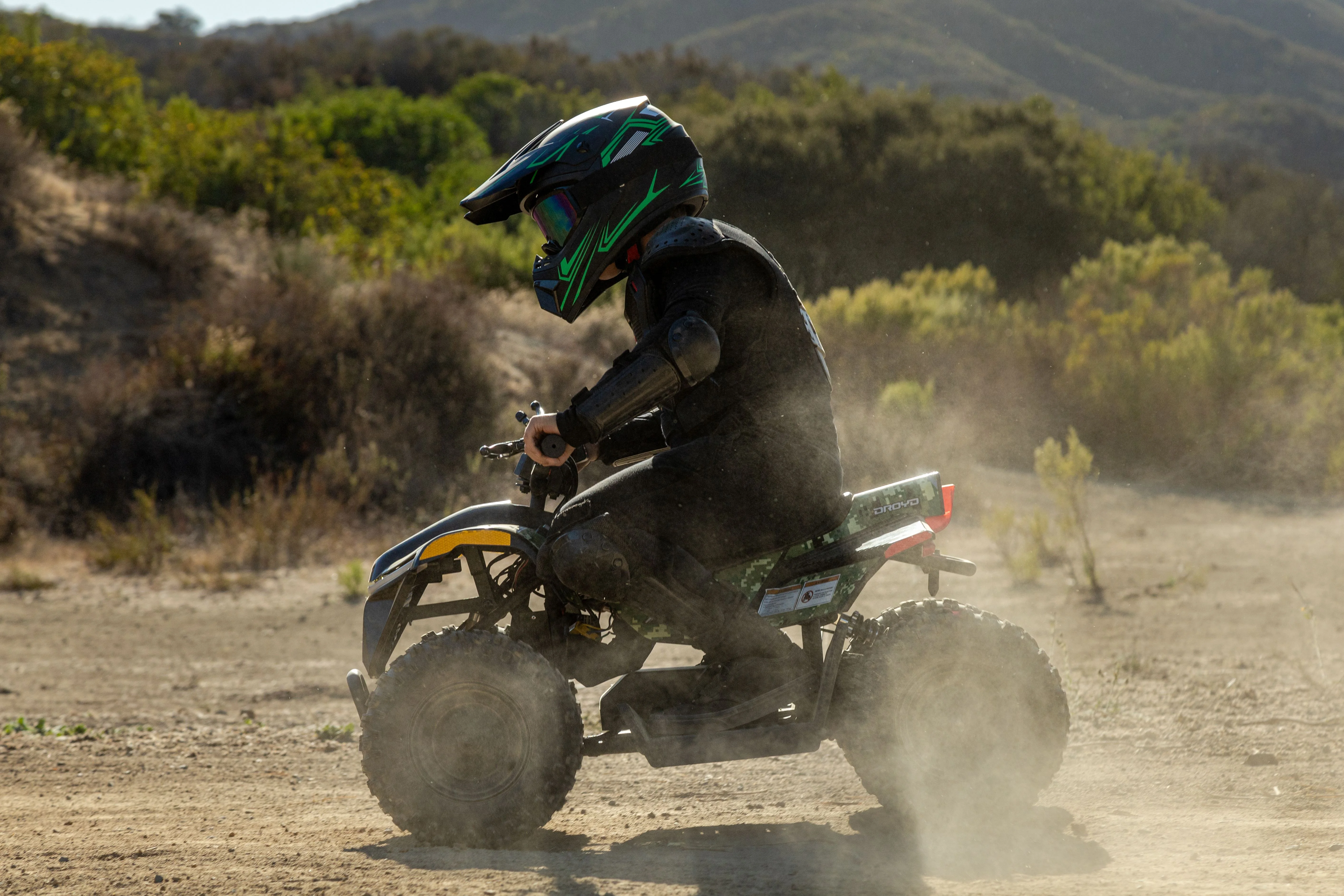 Droyd Fury Electric Youth ATV, 36V 500W Brushless Motor, Dual Suspension, Max Speed 15 mph, Offroad