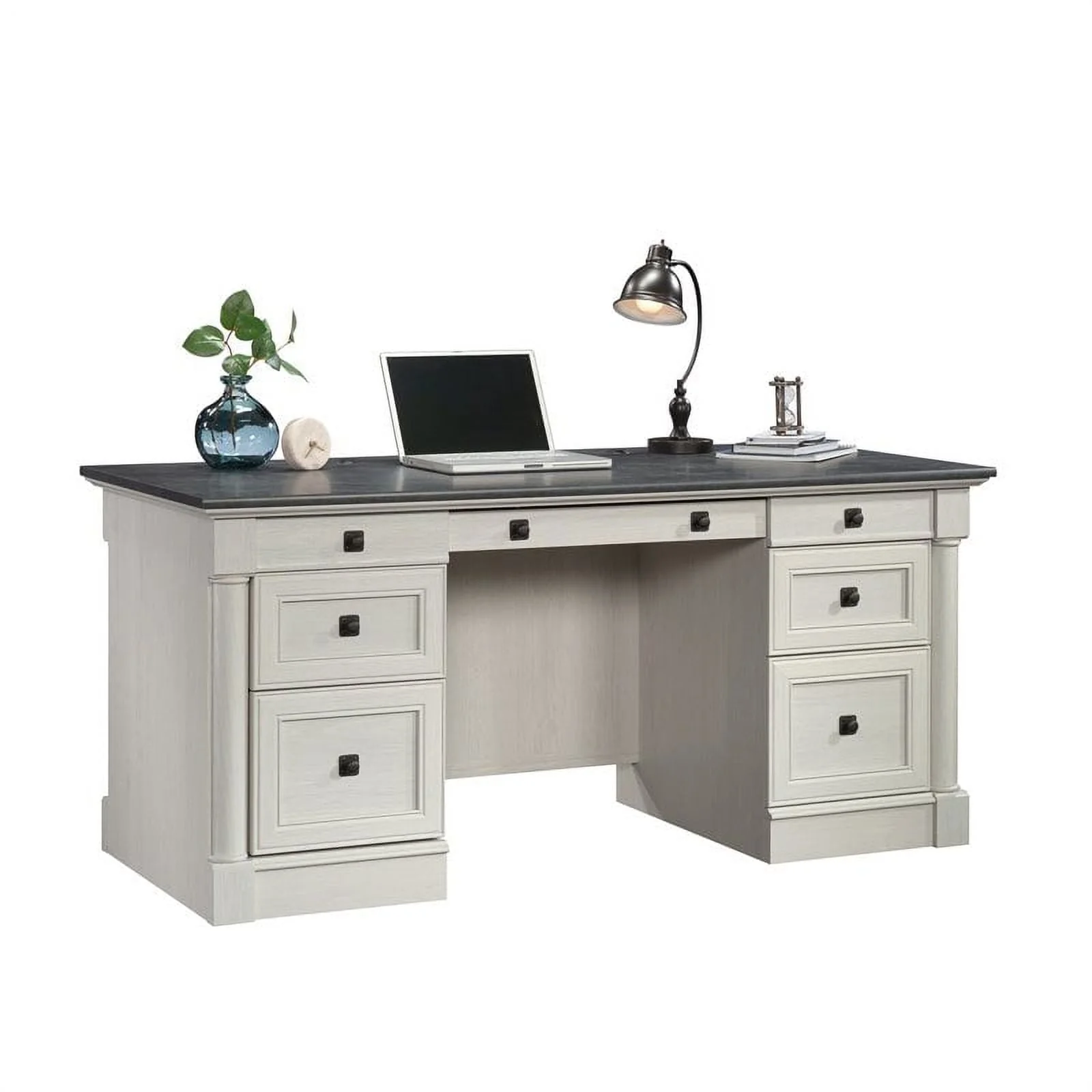 Sauder Palladia Executive Home Office Desk, Glacier Oak Finish